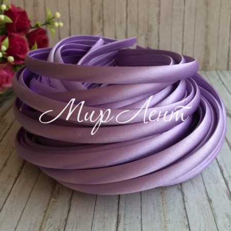 Обруч пластик в атласі, 1 см, фіолетовий, шт.