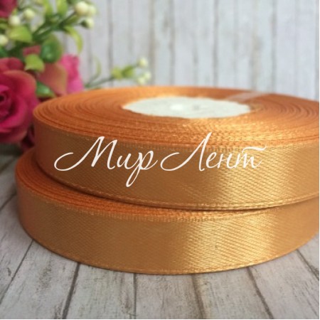 Атлас 1,2 см, яскраве золото, рулон 33 м