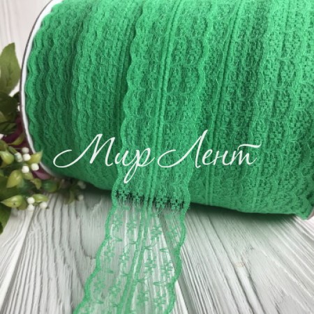 Мереживо квіточка, 4,5 см, морська хвиля (не стрейчеве)