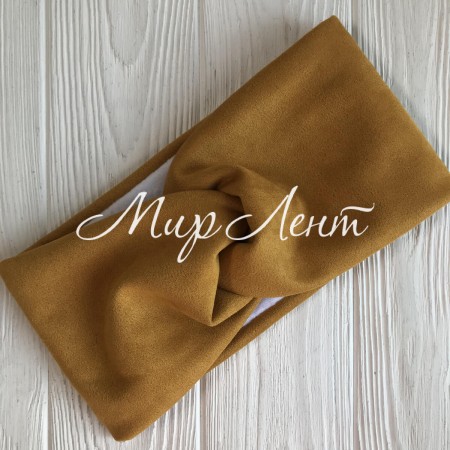 Пов'язка замша (фліс), 12 см, гірчичний, шт.