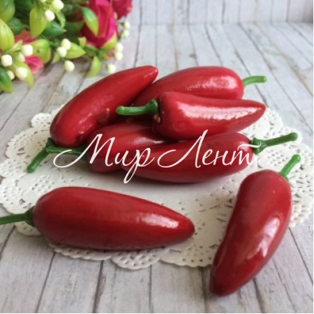 Перчик красный, 6,5 см, цена за 1 шт.