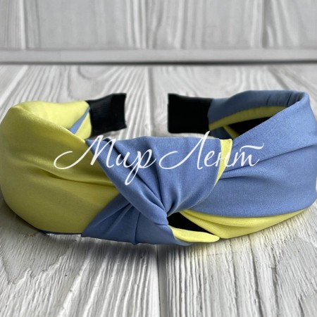 Обруч чалма софт Ukraine, 4 см, блакитно-жовтий, шт.