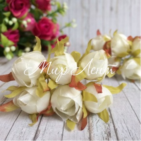 Тюльпан, 2 см, білий, пучок