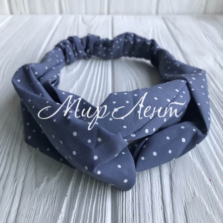 Пов'язка-плетіння в маленьку точку, 25 см, графітовий, шт.