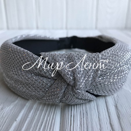 Обруч чалми блиск, 3 см, срібло, шт.