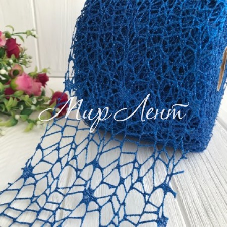 Сітка декоративна новорічна, 12 см, темно-синій