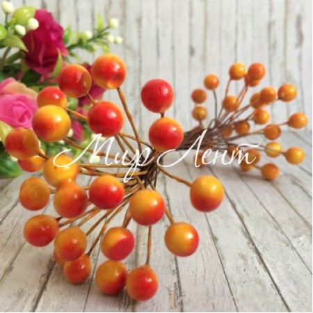 Калина глянсова, 8 мм, оранжево-червона, шт.