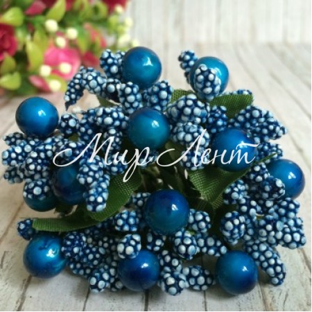 Веточка синяя с синими ягодками