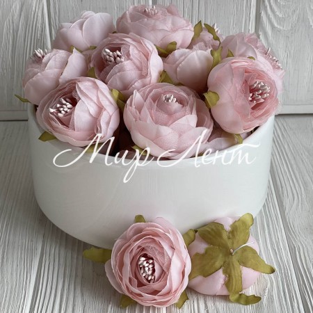 Шифоновий півонія, 5,5 х3, 5 см, світло-рожевий, шт.