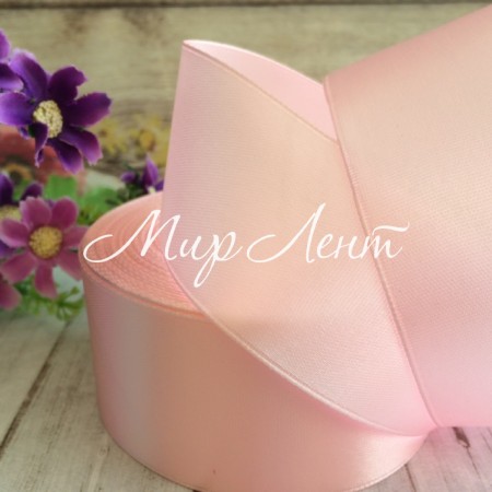 Атлас 4 см, светло-розовый, метр