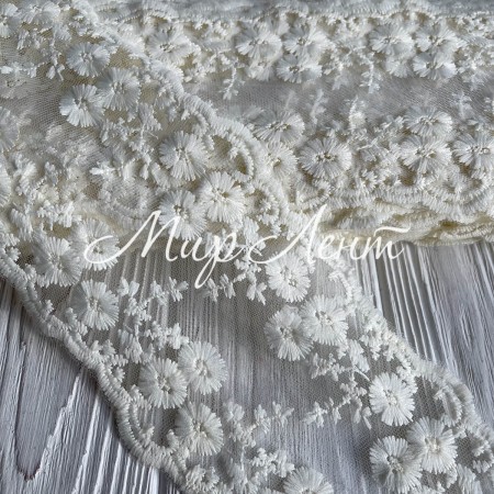 Мереживо Селена, 14 см, молочний, метр