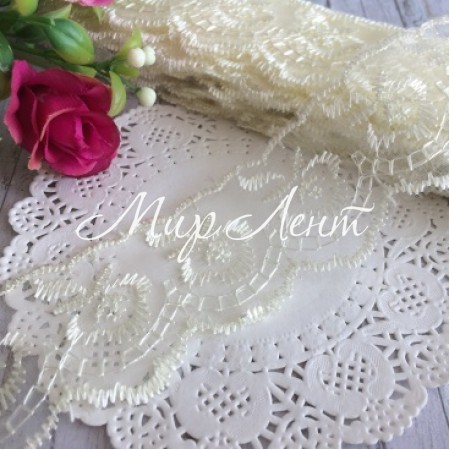 Мереживо яблучко, 4,5 см, молочне, метр
