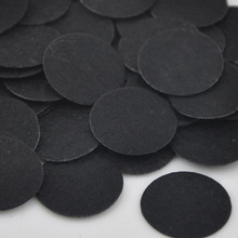 Фетрові кружечки великі, 4 см, чорні, ціна за 10 шт.