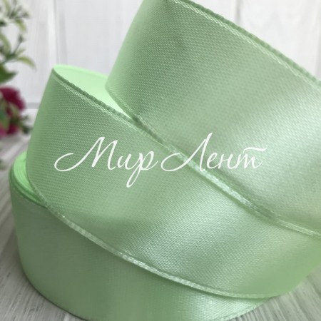 Атлас 2,5 см, світло-салатовий, метр