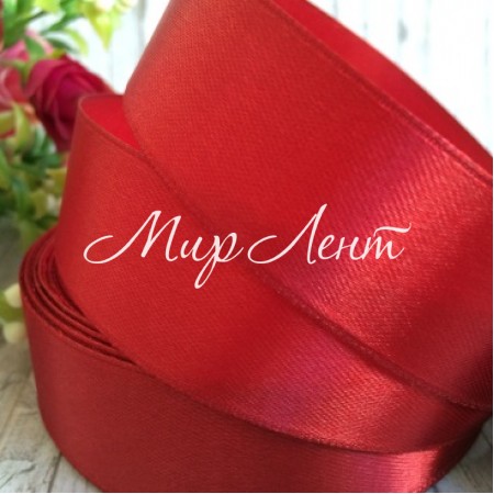 Атлас 2,5 см, красный бархат, метр