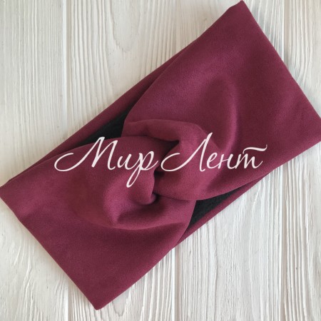 Замша пов'язка (фліс), 12 см, бордовий, шт.