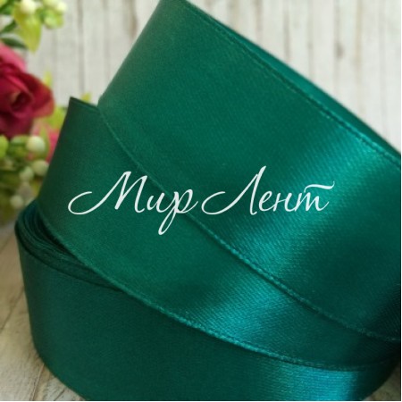 Атлас 2,5 см, смарагдовий, метр