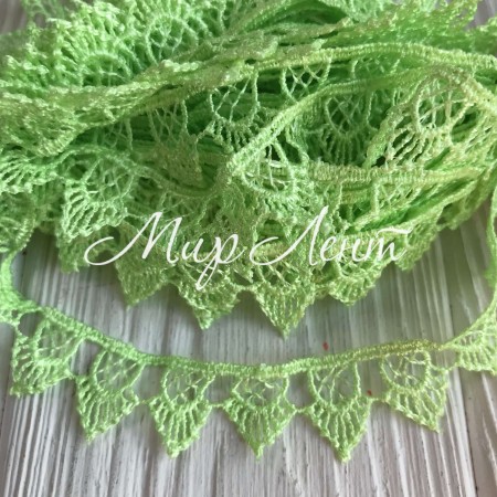 Мереживо макрамі "Софі", 1,8 см, салатове, метр
