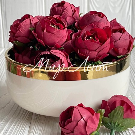 Бутон піона, 4 см, бордовий, шт.