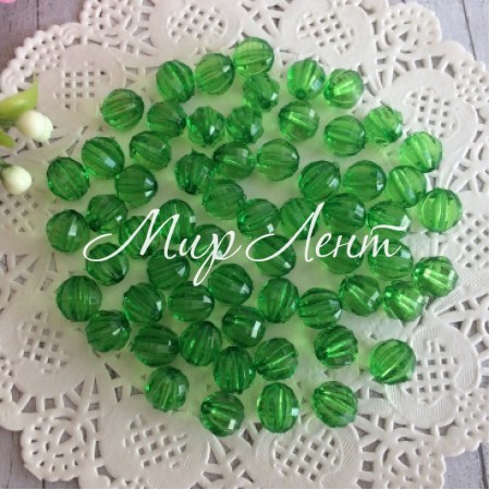 Кришталь, 8 мм, зелений, 1 шт. (пластик)
