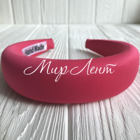 Обруч об'ємний кріп однотонний, 4 см, малиновий, шт.