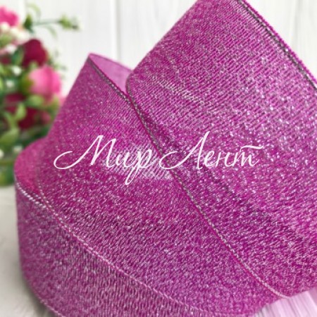 Парча 3,5 см, малинова, метр