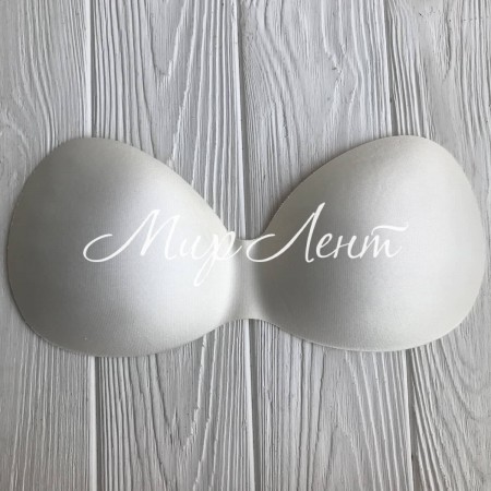 Вкладиш поролоновый (чашки) для бюстгалтера (лифа) с push-up, размер 2(В), молочный, шт.