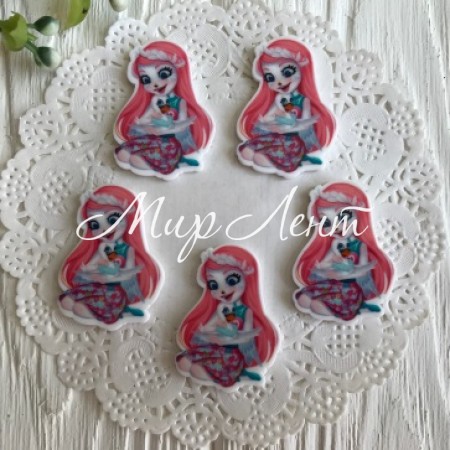 Кабошон Enchantimals, 3,5 см, с лебедем, шт.