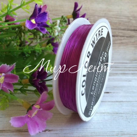 Дріт 0,37 мм, фіолетовий, рулон 50 м