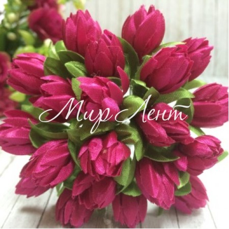 Пролісок, 2 см, малиновий, пучок з 20 квіточок