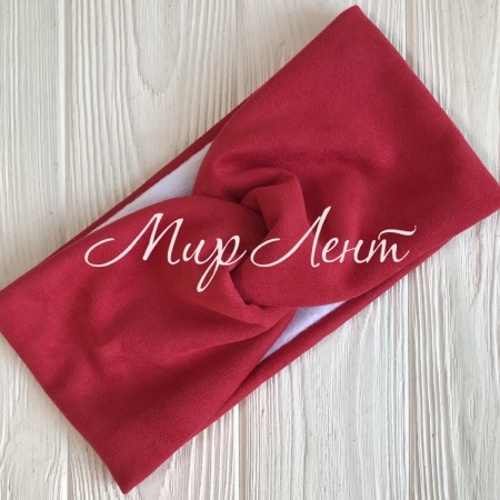 Замша пов'язка (фліс), 12 см, червоний, шт.