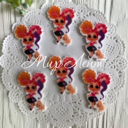 Кабошон Hairdorables, 3,5 см, с собачкой, шт.