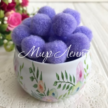 Помпони, 1,8 см, фіолетовий, ціна за 1 шт.