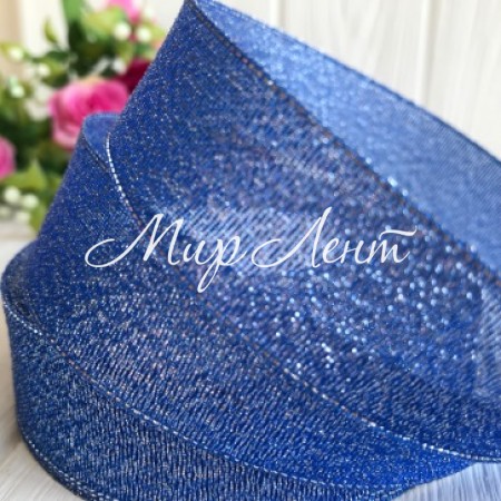 Парча 2 см, світло-синій, метр