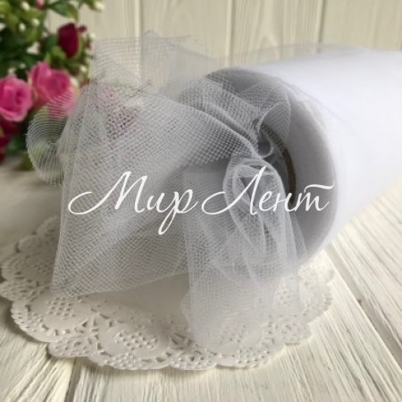 Вуаль, 15 см, біла, на метраж