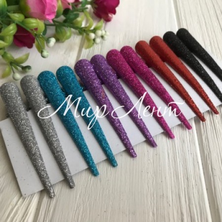 Шпилька стріла, 13 см, кольоровий мікс (з блискітками), упаковка 12 шт.