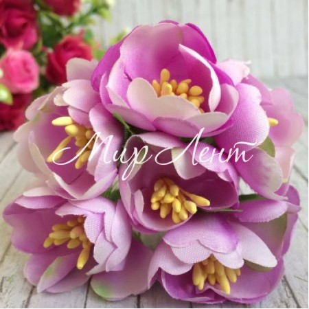 Пион раскрытый, 4,5 см, сиреневый, пучек