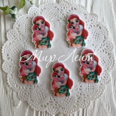 Кабошон Enchantimals, 3,5 см, із фламінго, шт.