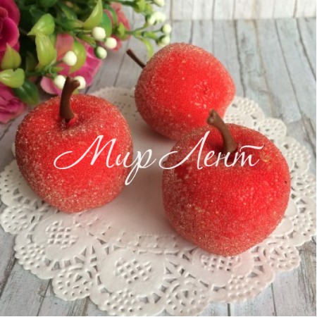 Яблучко в цукрі, 3,5 см, червоне, шт.