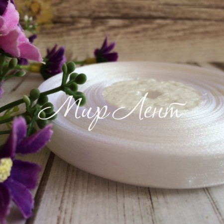 Органза 0,9 см, білий, рулон 45 м