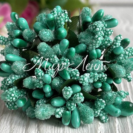 Веточка с тычинками, мятный, пучок