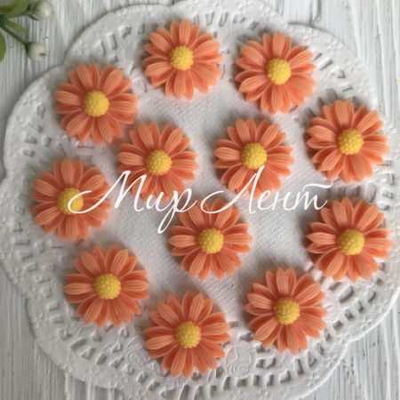 Серединка маргаритка, 2,2 см, темний персик, шт.