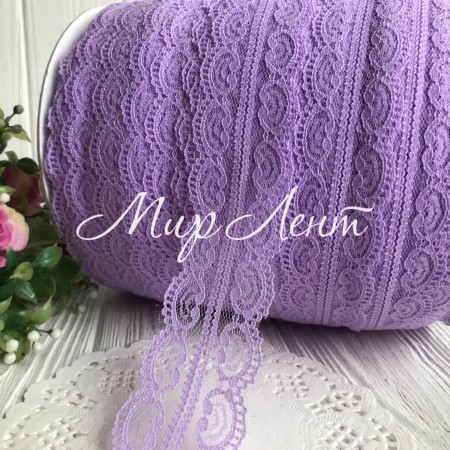 Мереживо завиток, 4,5 см, лілове (не стрейчеве), метр