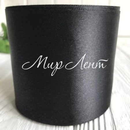 Атлас 7,5 см, чорний, метр