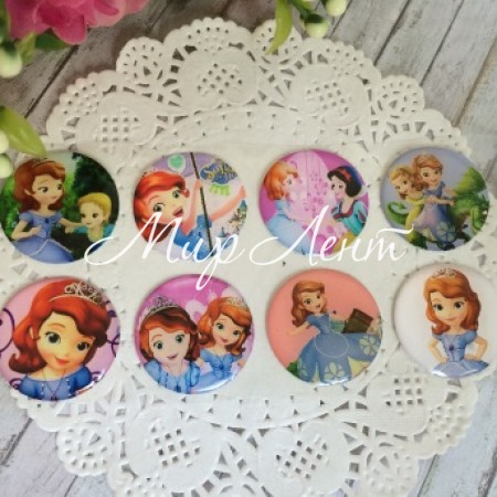 Наклейки, принцесса София, набор № 9 - (8 шт.)