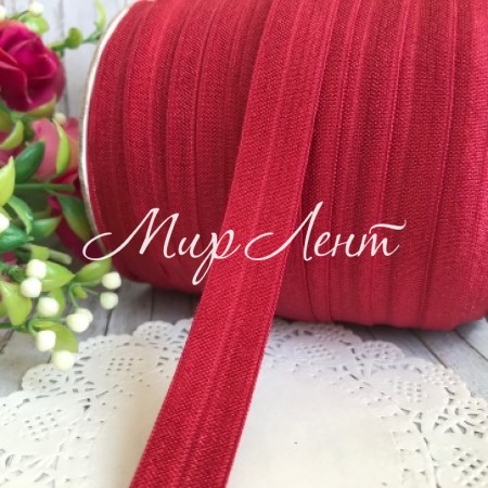 Бейка стрейчева (shine), 1,5 см, бургунді, метр