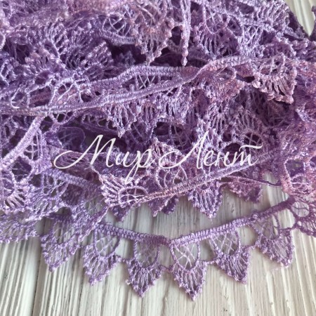 Мереживо макрамі "Софі", 1,8 см, лілове, метр