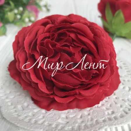 Бутон розы тканевый, 7 см, красный, шт.