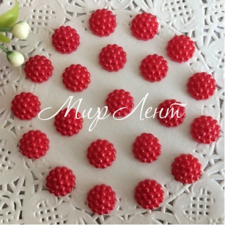 Серединка-хризантемка, 10 мм, червона, шт.