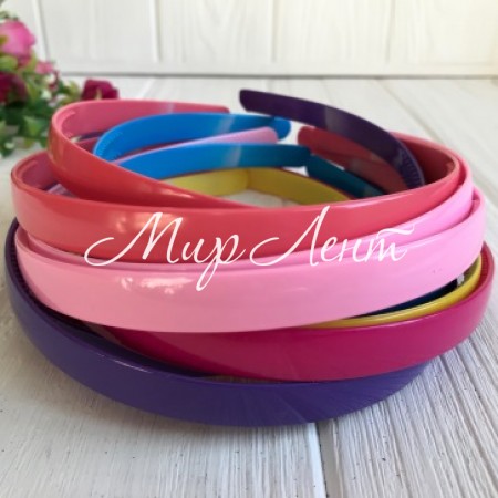 Обруч 1,2 см, кольоровий мікс, упаковка із 12 шт.